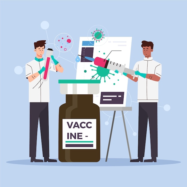 Free Vector | Vaccine development concept