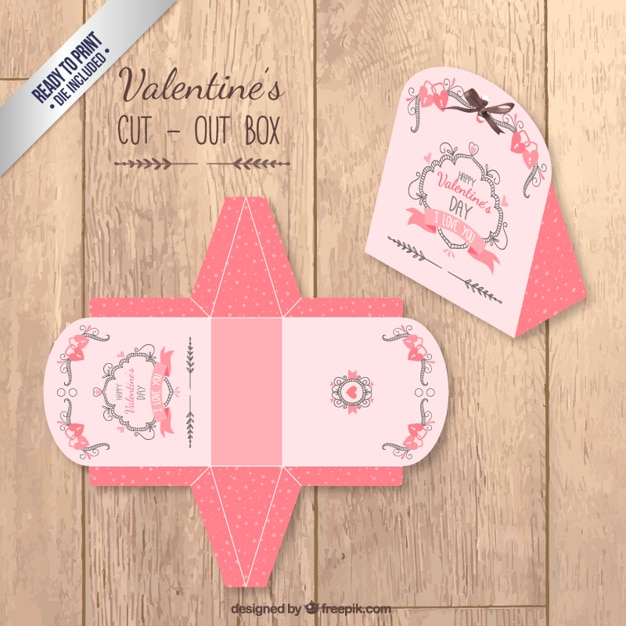 Free Vector | Valentine cut out box