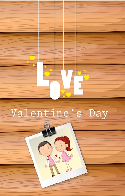 Valentine day card template Free Vector