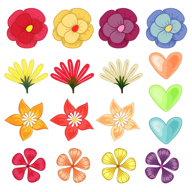 Premium Vector | Valentine floral collection set