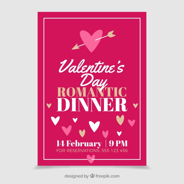 free-vector-valentine-flyer-template-design