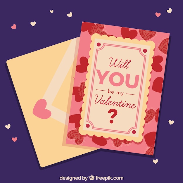 Free Vector | Valentine greeting card