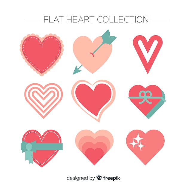 Download Valentine heart set Vector | Free Download