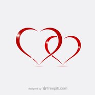 Valentine Hearts Outlines Free Vector