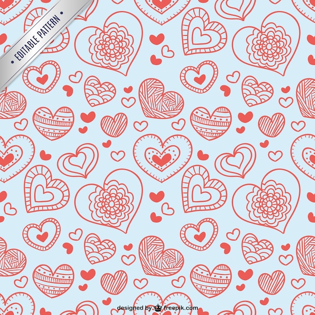 Free Vector | Valentine pattern with hearts