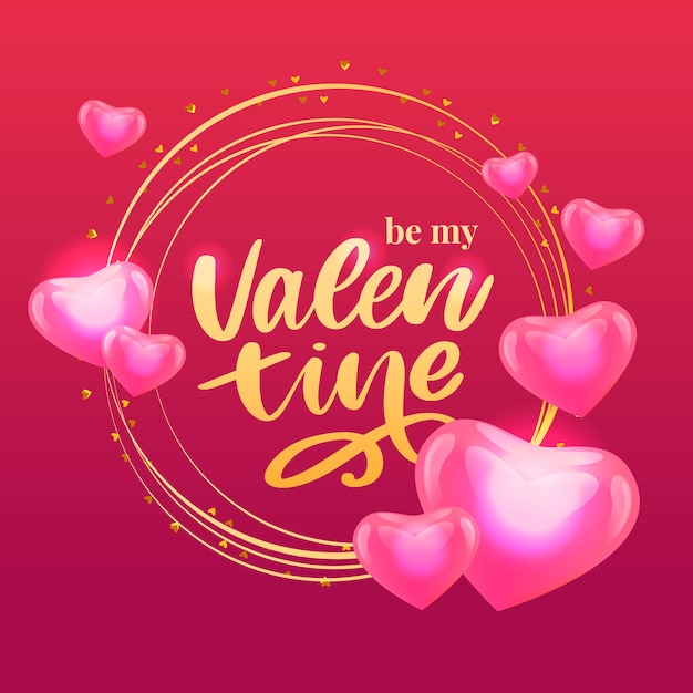 Premium Vector | Valentine poster, card, label, banner letter slogan