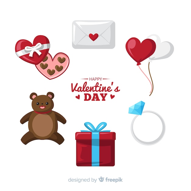 Valentine presents collection | Free Vector