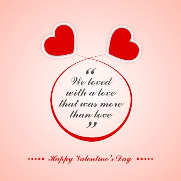 Valentine Quote with hearts