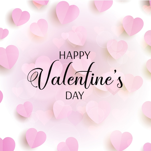 Premium Vector | Valentine's day background with hearts