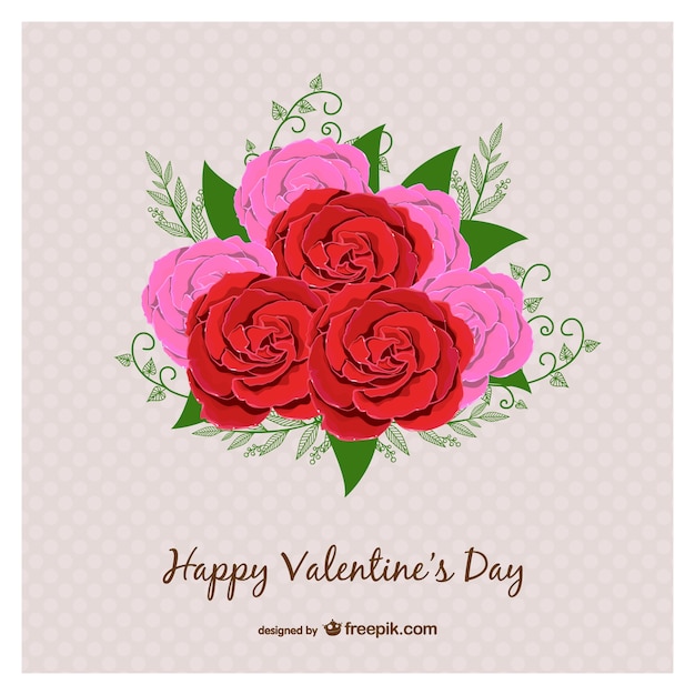 Valentine\'s Day card with roses