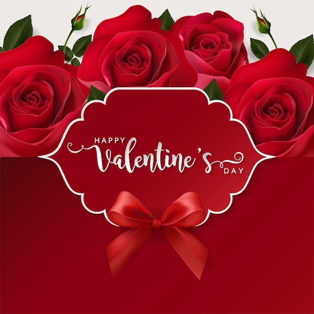 Download Valentine's day card. Vector | Premium Download