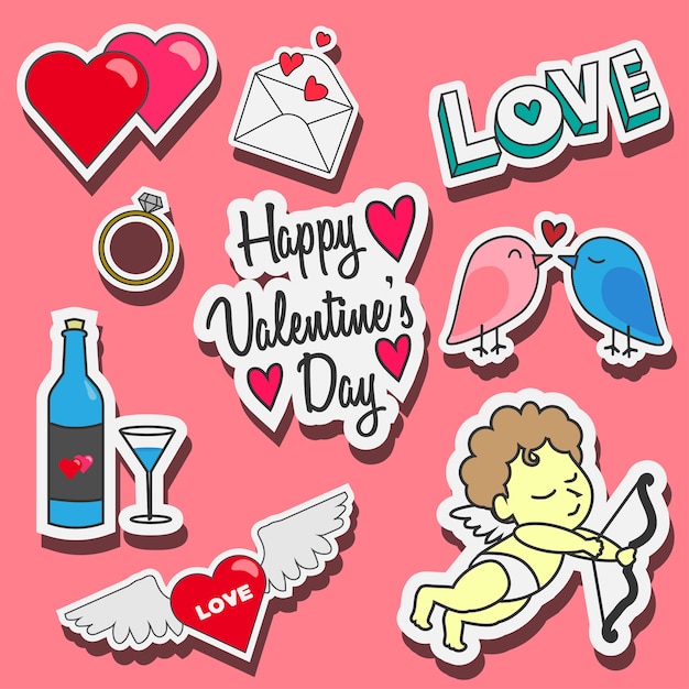 Premium Vector Valentines Day Elements Collection 