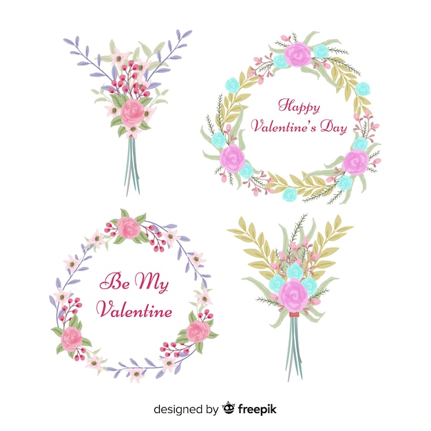 Free Vector | Valentine's Day Flower Collection