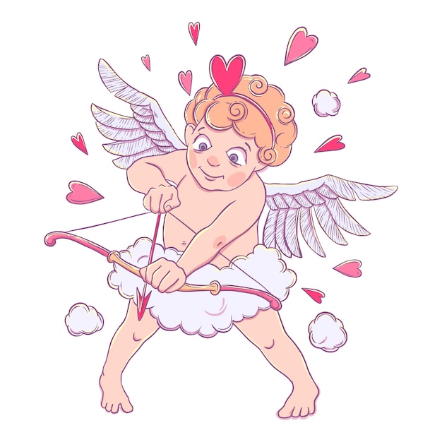 Premium Vector Valentines Day Funny Cupid