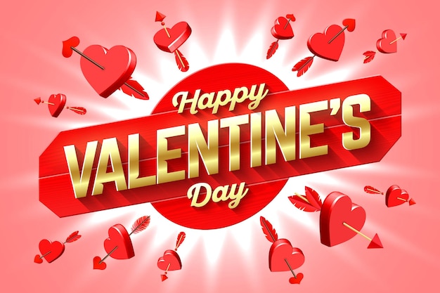 Premium Vector | Valentine's day greeting banner