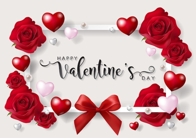 Premium Vector | Valentine's day greeting card templates.