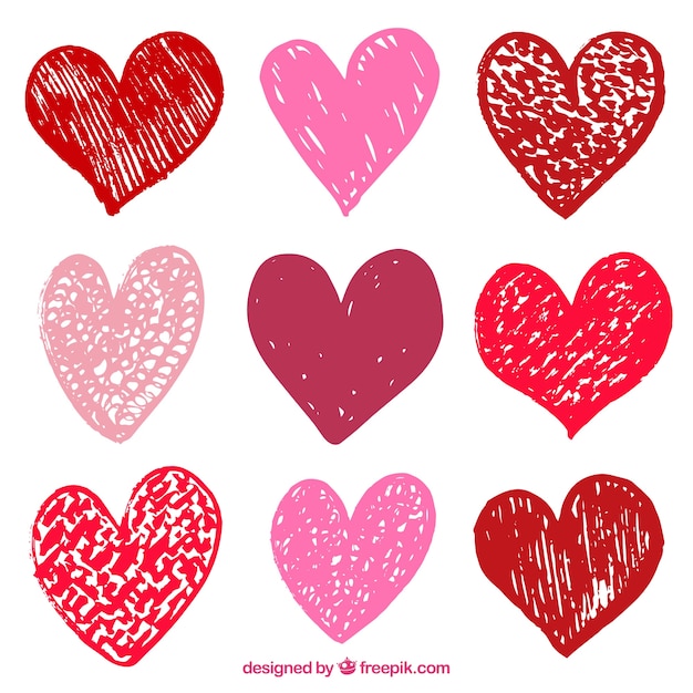 Valentine's day heart collection Vector | Free Download