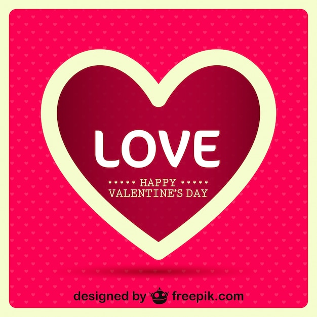 Valentine's Day Heart Message Retro Card Design