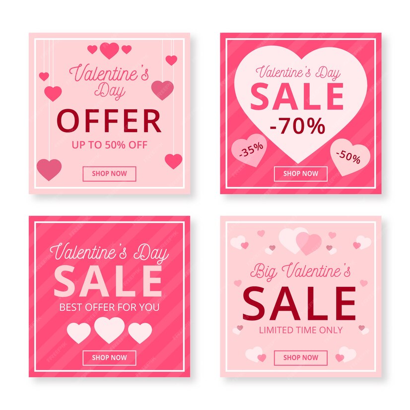 Free Vector | Valentine's day instagram post collection