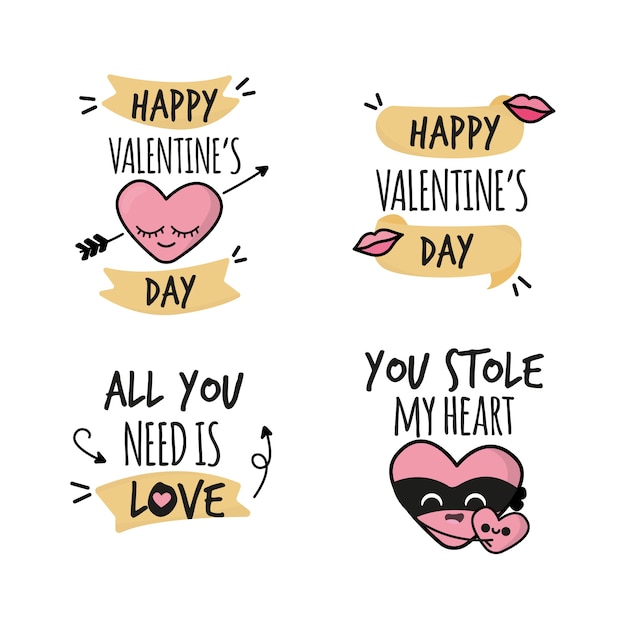 free-vector-valentine-s-day-label-collection-hand-drawn-style