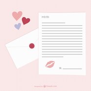 Free Vector Valentine s Day Letter Template