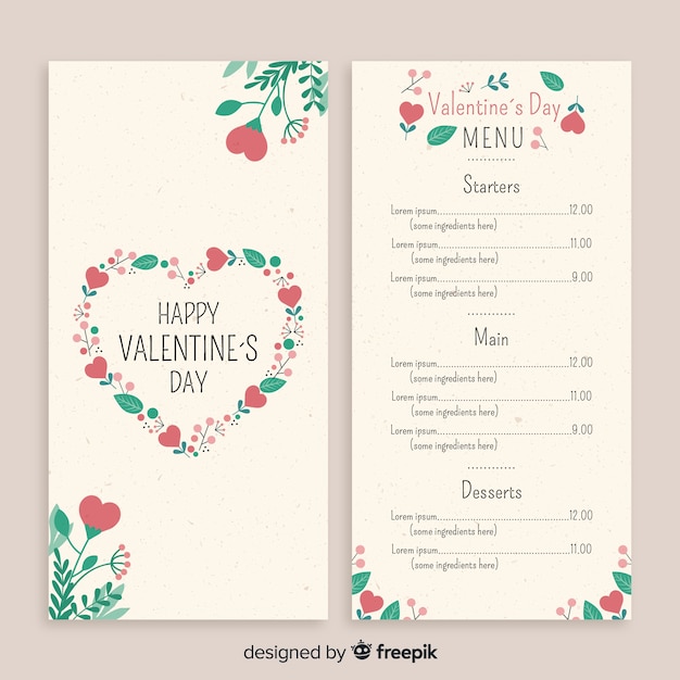 valentine-s-day-menu-template-vector-free-download