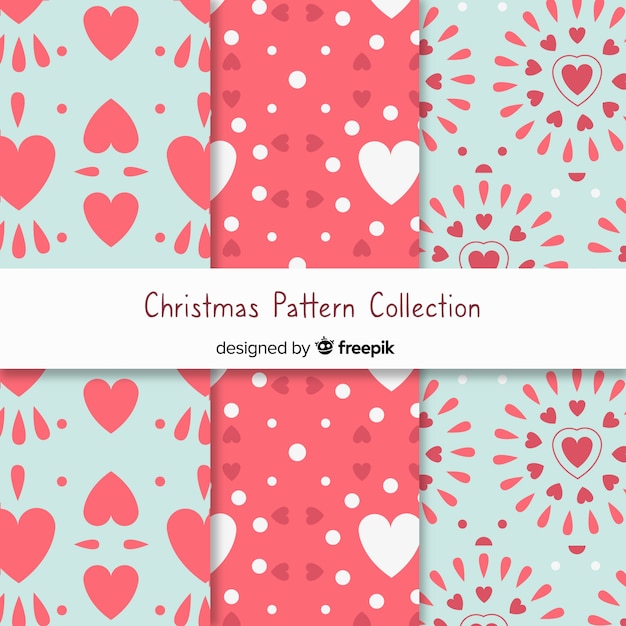 Valentine's day pattern collection Free Vector
