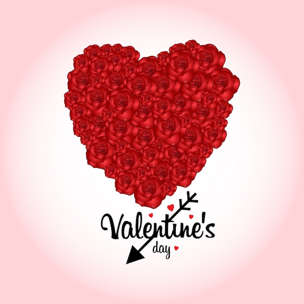 Valentine\'s day with pink background