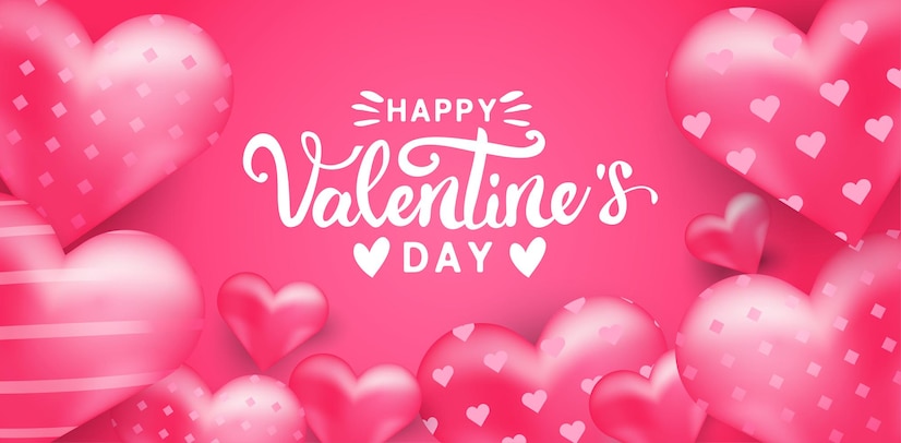 Premium Vector | Valentine's day with pink heart background