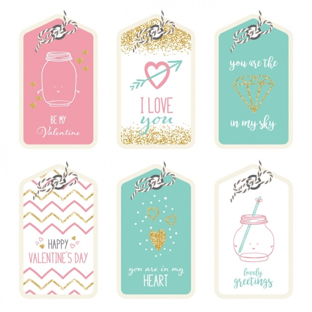 Valentine\'s labels collection
