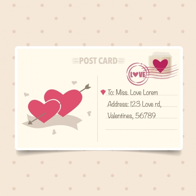 Free Vector | Valentine's postcard design