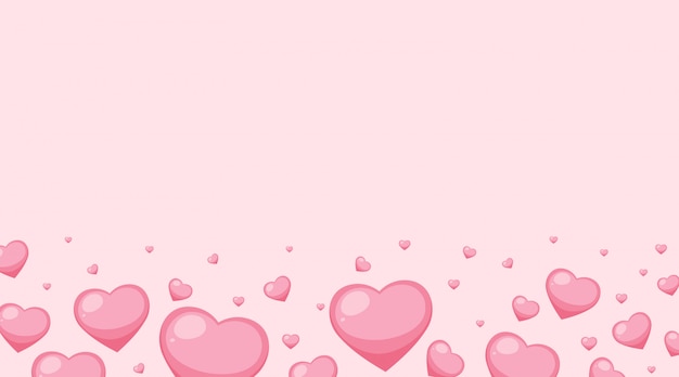 Free Vector Valentine Theme With Pink Hearts On Pink Background 7723