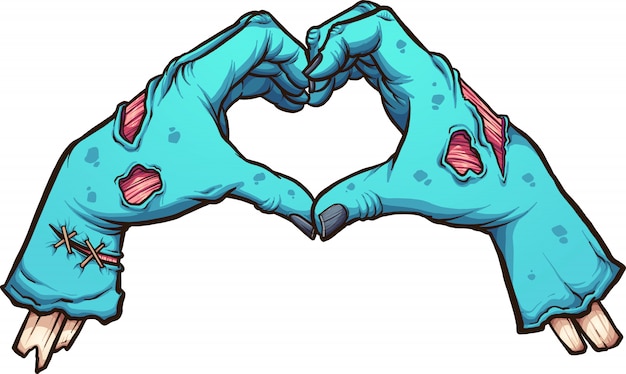 Download Valentine_zombie_hands | Premium Vector