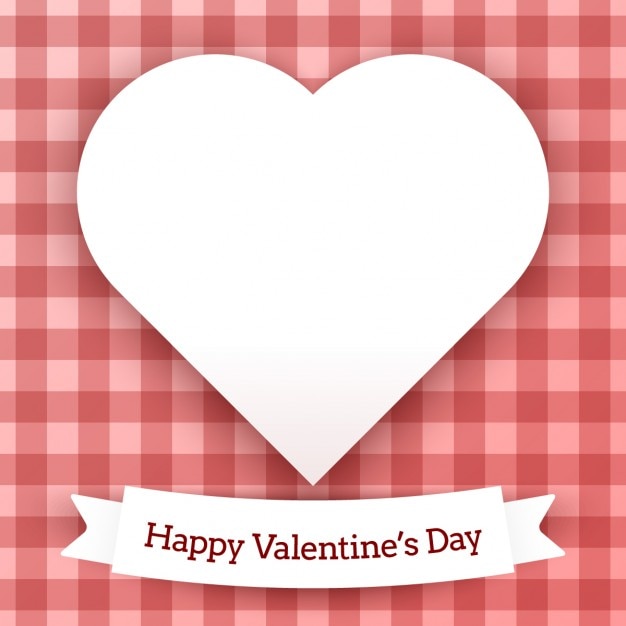 Valentines card with checkered\
background