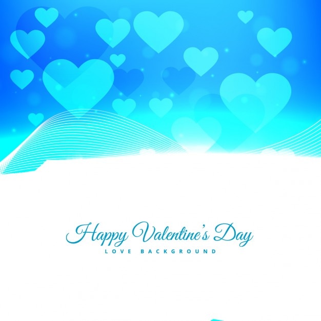 Valentines day background in blue tones