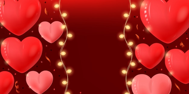 Premium Vector | Valentines day banner background design