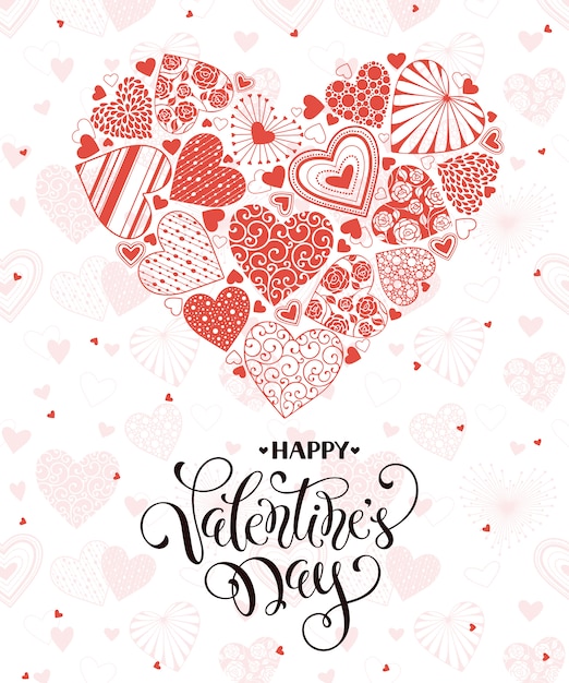 Download Valentines day card | Premium Vector