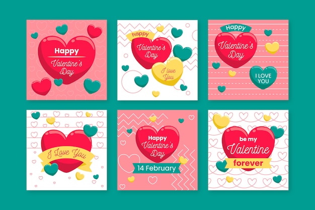 Download Free Valentines Day Instagram Post Collection Free Vector Use our free logo maker to create a logo and build your brand. Put your logo on business cards, promotional products, or your website for brand visibility.