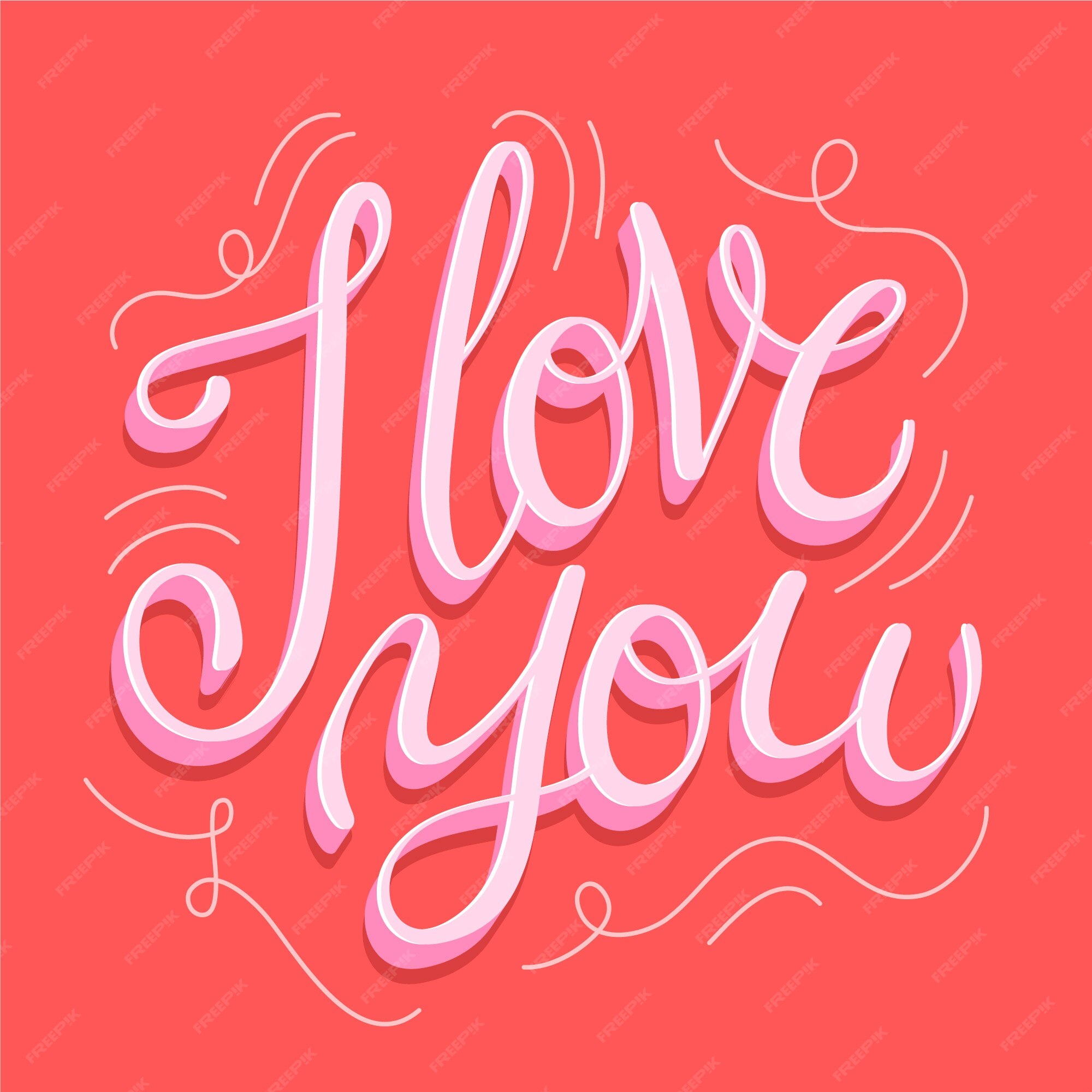 Free Vector | Valentines day romantic lettering concept