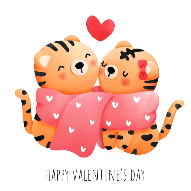 premium-vector-valentines-day-with-cute-tiger-vector-illustration