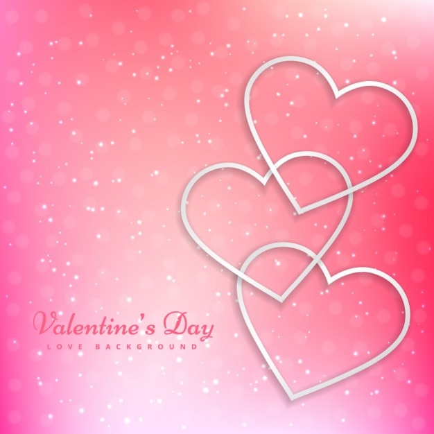 Valentines heart in beautiful pink\
background