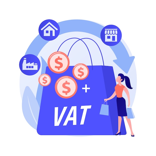 Download Free Vector | Value added tax system abstract concept ...