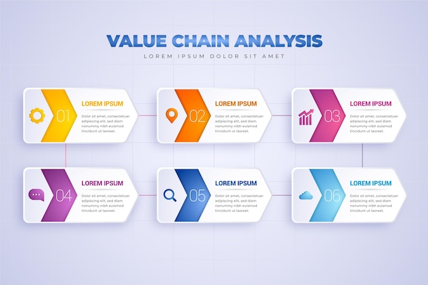 Free Vector Value Chain Chart Infographic 8285