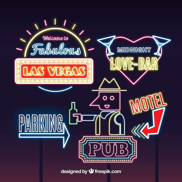Download Free Variety Of Decorative Neon Lights Signs Free Vector Use our free logo maker to create a logo and build your brand. Put your logo on business cards, promotional products, or your website for brand visibility.