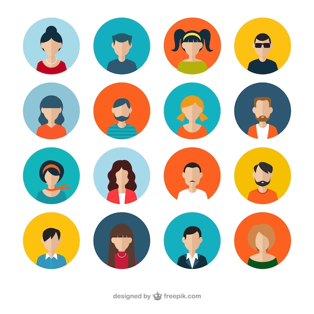 Variety of human avatars | Free Vector