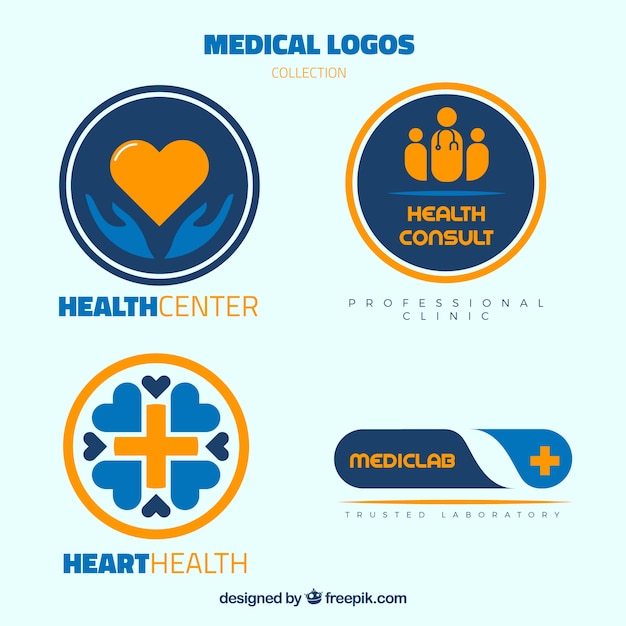 Download Free Download This Free Vector Variety Of Medical Logos Use our free logo maker to create a logo and build your brand. Put your logo on business cards, promotional products, or your website for brand visibility.
