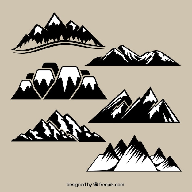 Download Free Vector | Variety of mountain range
