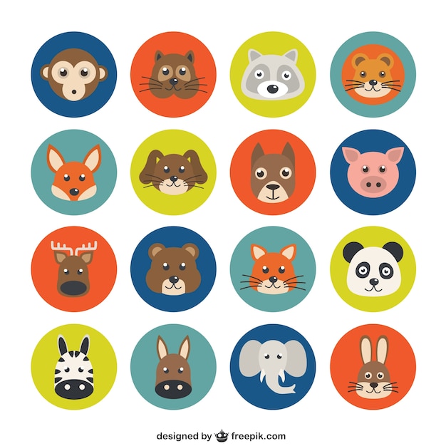 Variety of animal avatars