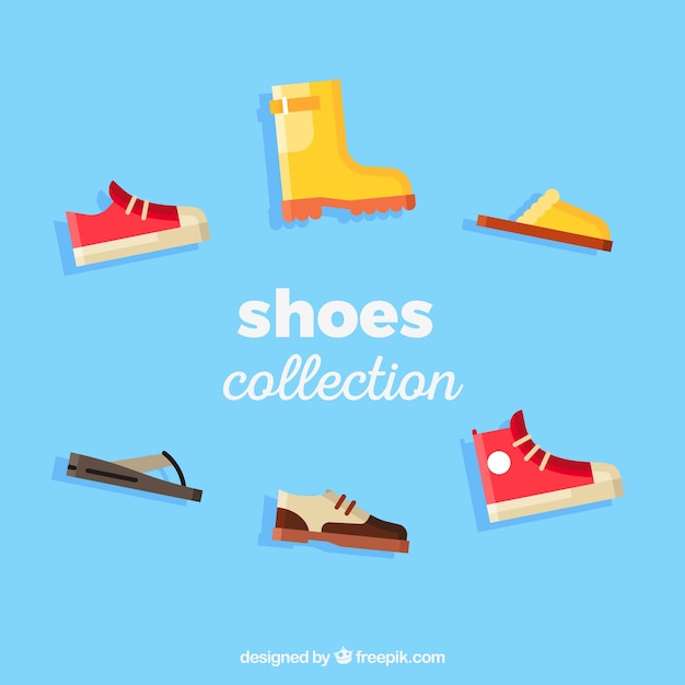 Variety of cartoon shoes Vector | Free Download
