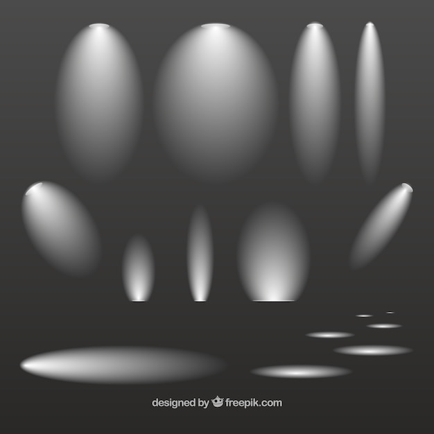 Variety Of Spotlights Vector Free Download